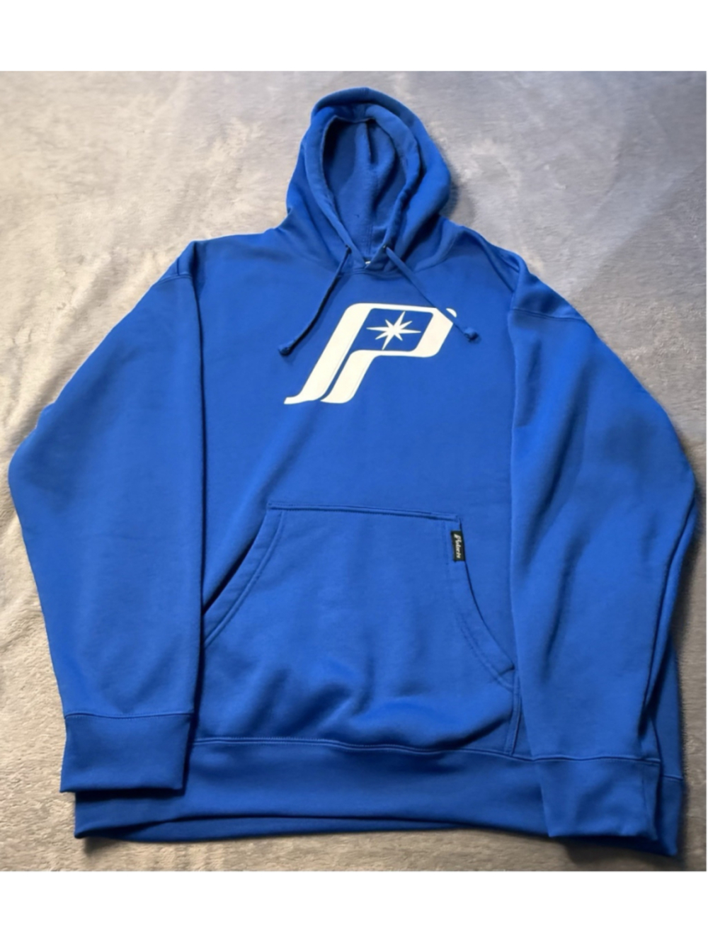 Polaris Men's Retro Blue With White Logo Hoodie Size XL